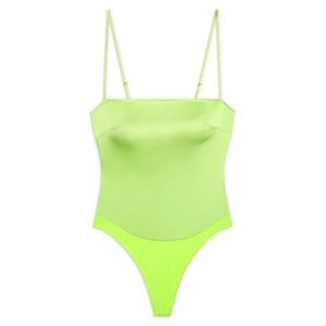 We wore what neon green body suit